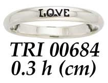 LOVE Sterling Silver Ring TRI684